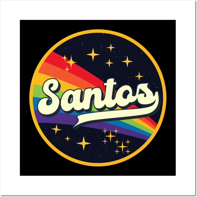 Santos // Rainbow In Space Vintage Style Wall Art by LMW Art